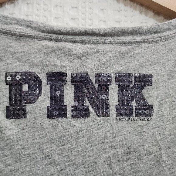 Victoria’s Secret Pink NFL Chicago Bears Team Sequin Tee T Shirt Medium - Picture 10 of 13